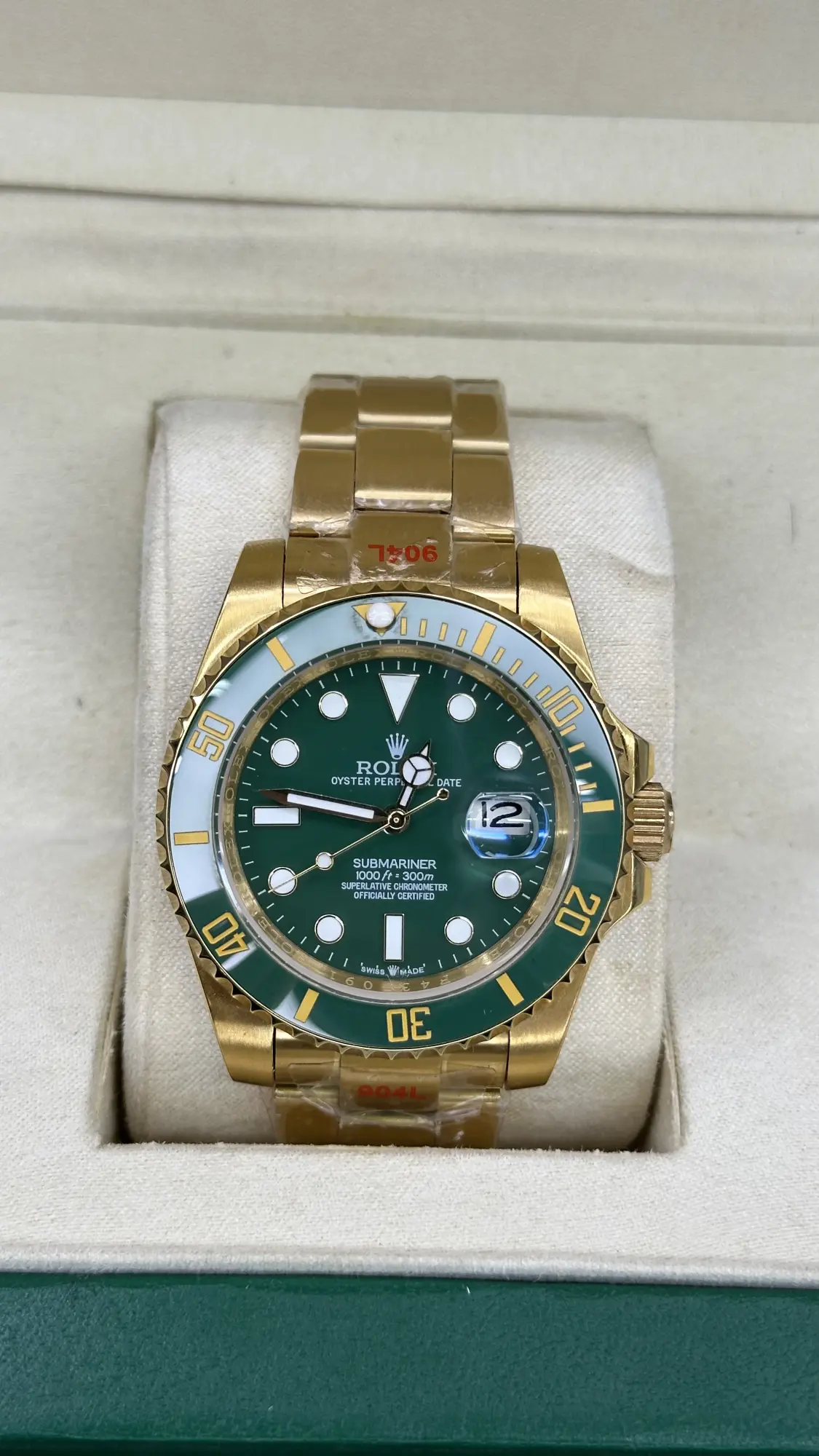 Rolex Submarine Automatic Golden Green Dial