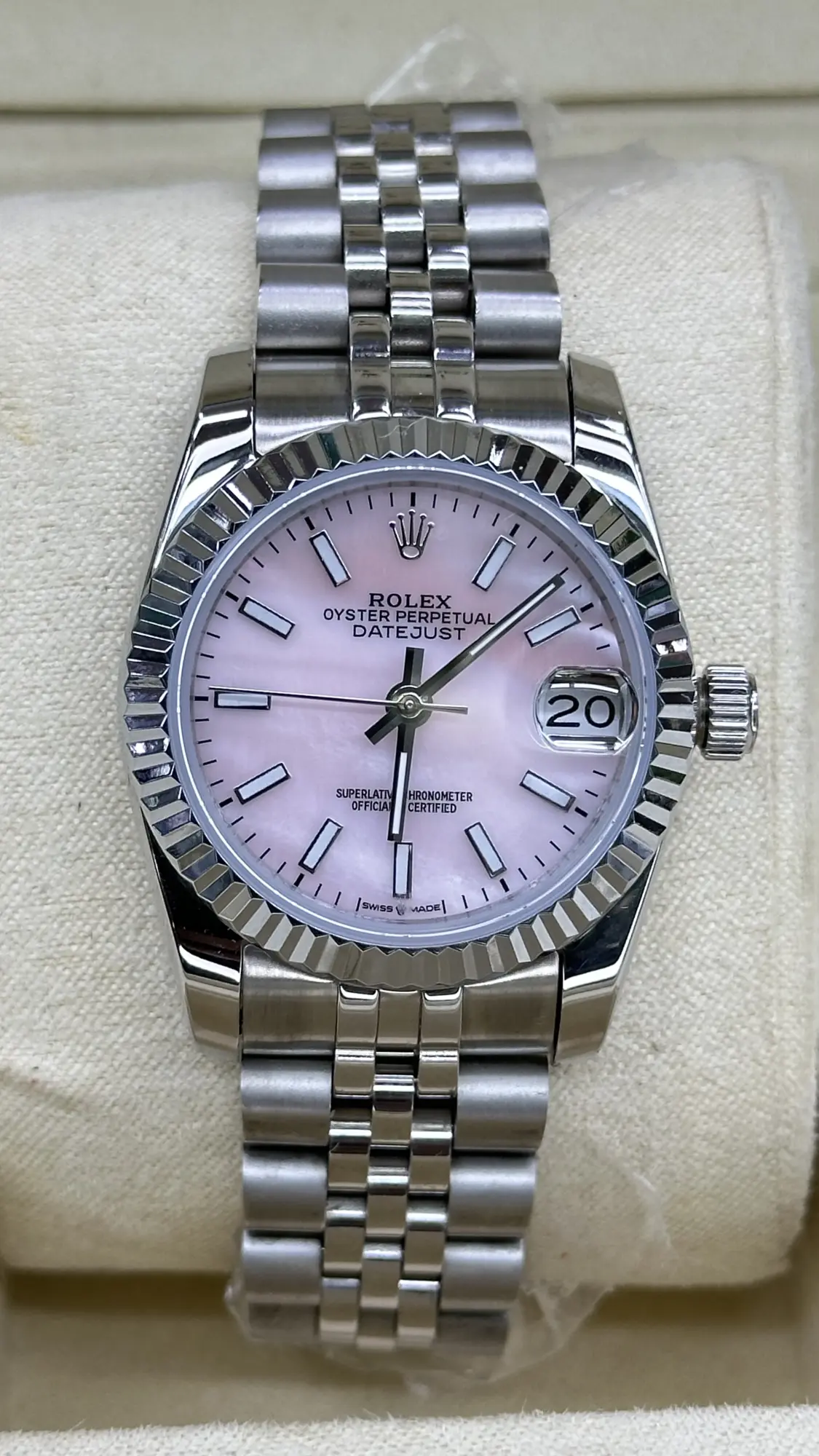 Rolex Datejust 31 Steel Pink Dial