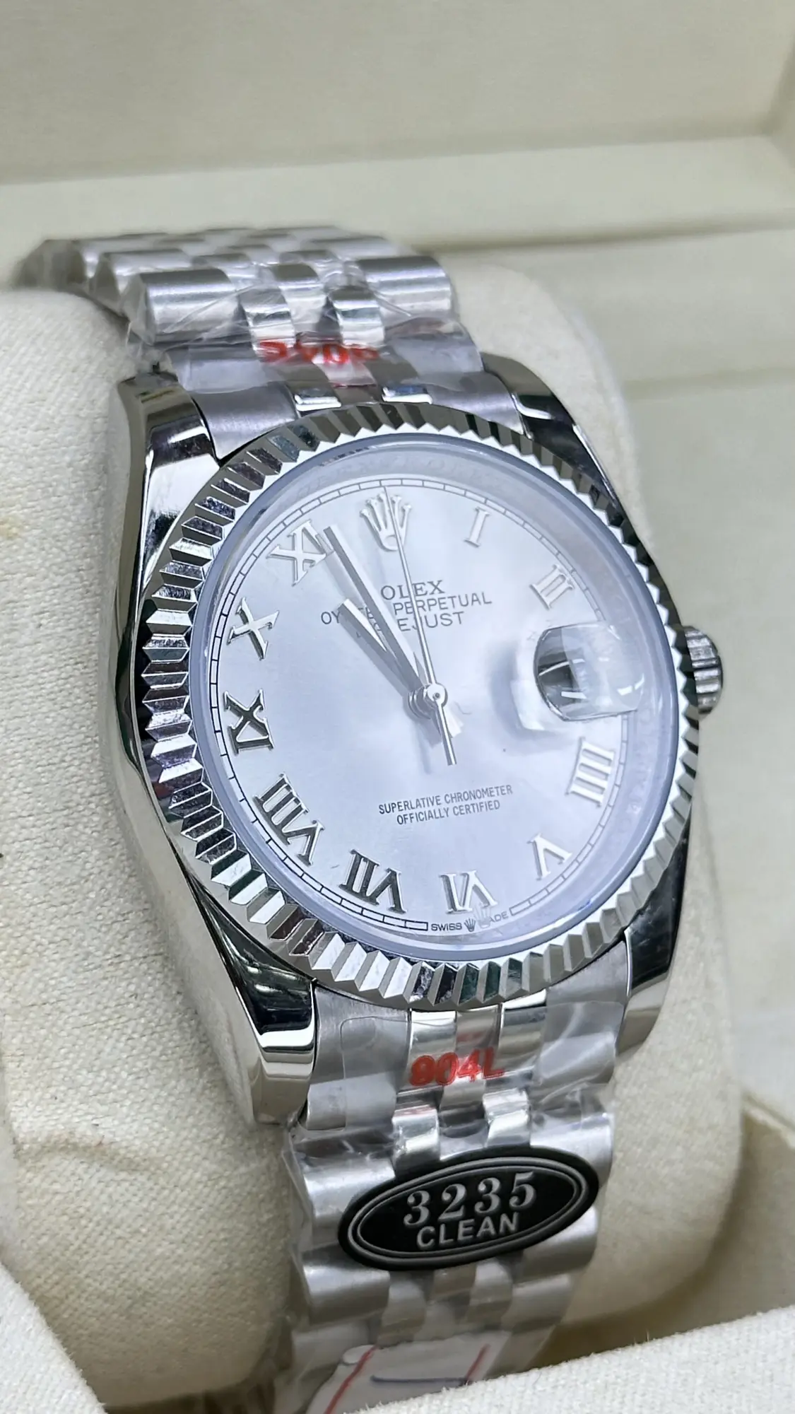 Rolex Datejust 36 White Roman Dial