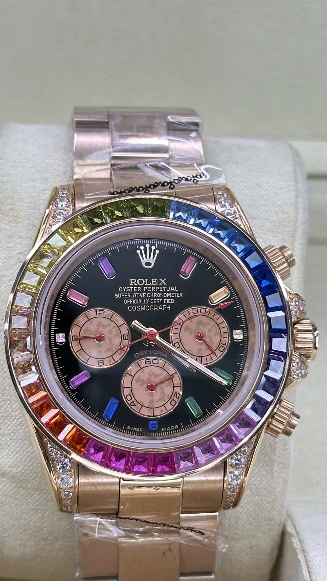 Rolex Daytona Rainbow Gelbgold