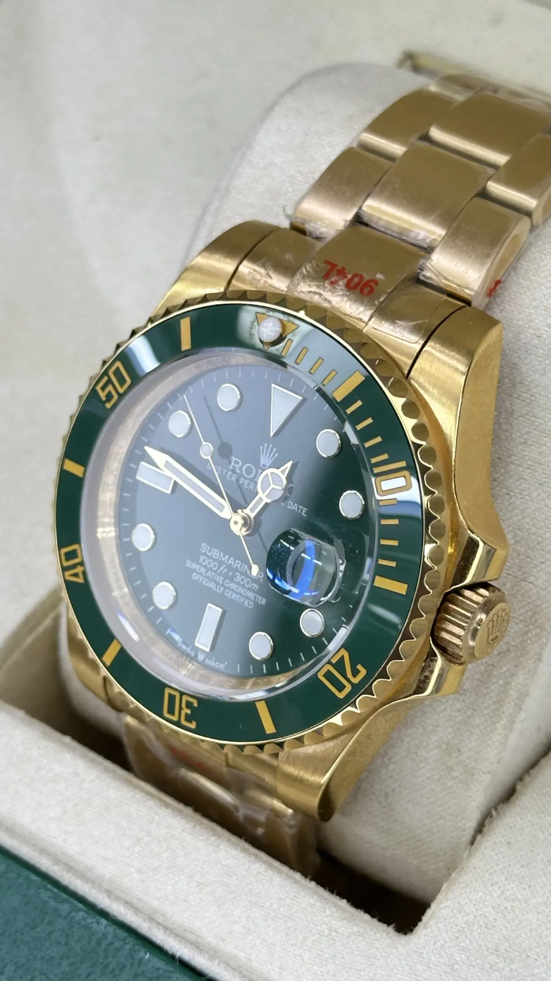 Rolex Submarine Automatic Golden Green Dial