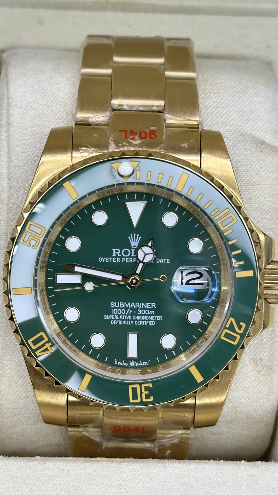 Rolex Submarine Automatic Golden Green Dial