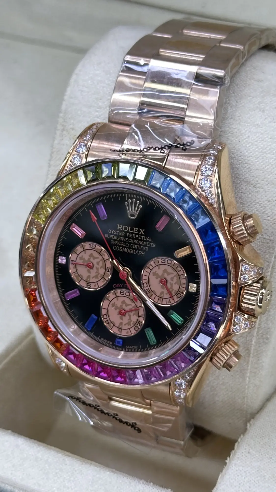 Rolex Daytona Rainbow Gelbgold