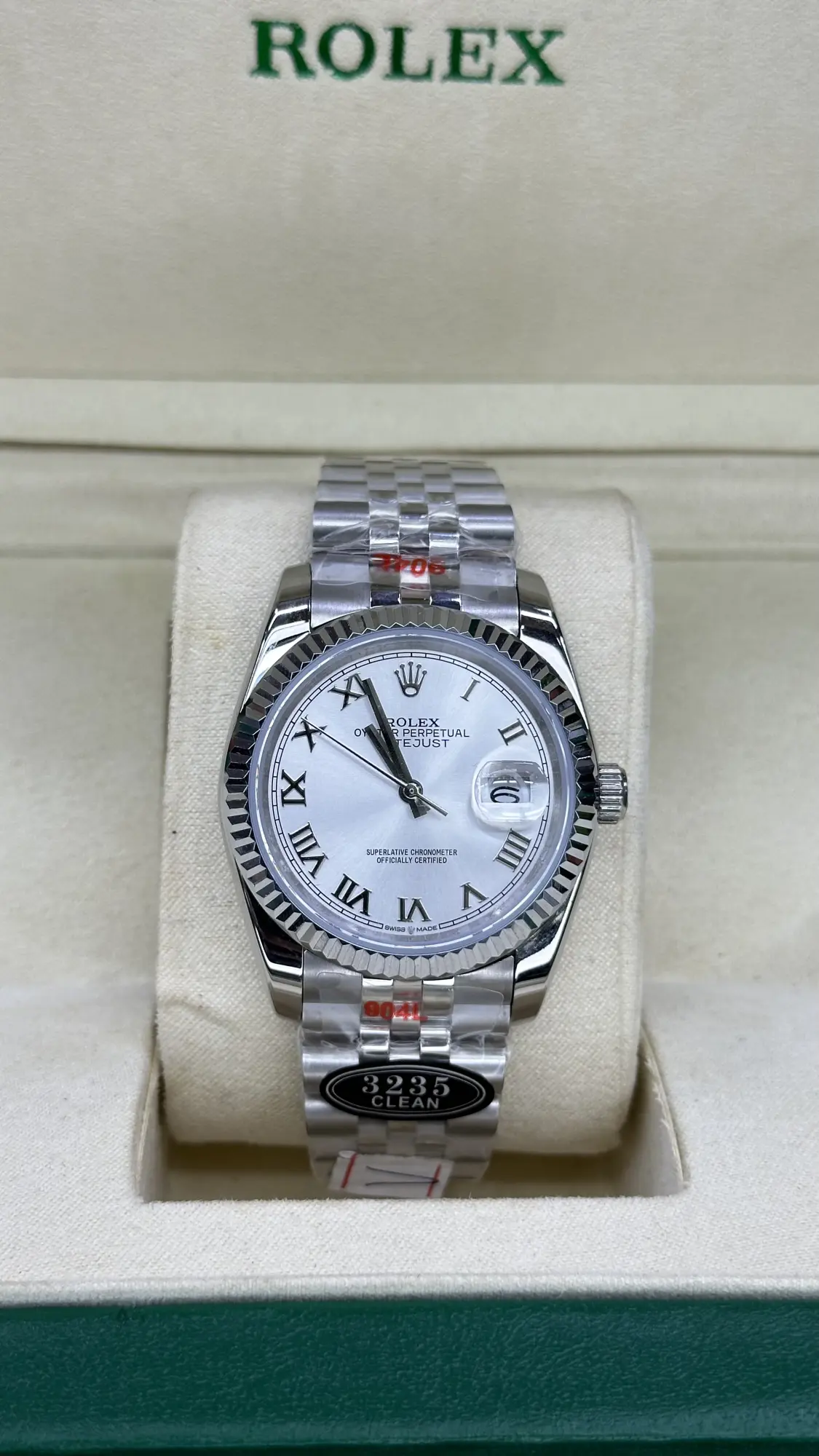 Rolex Datejust 36 White Roman Dial