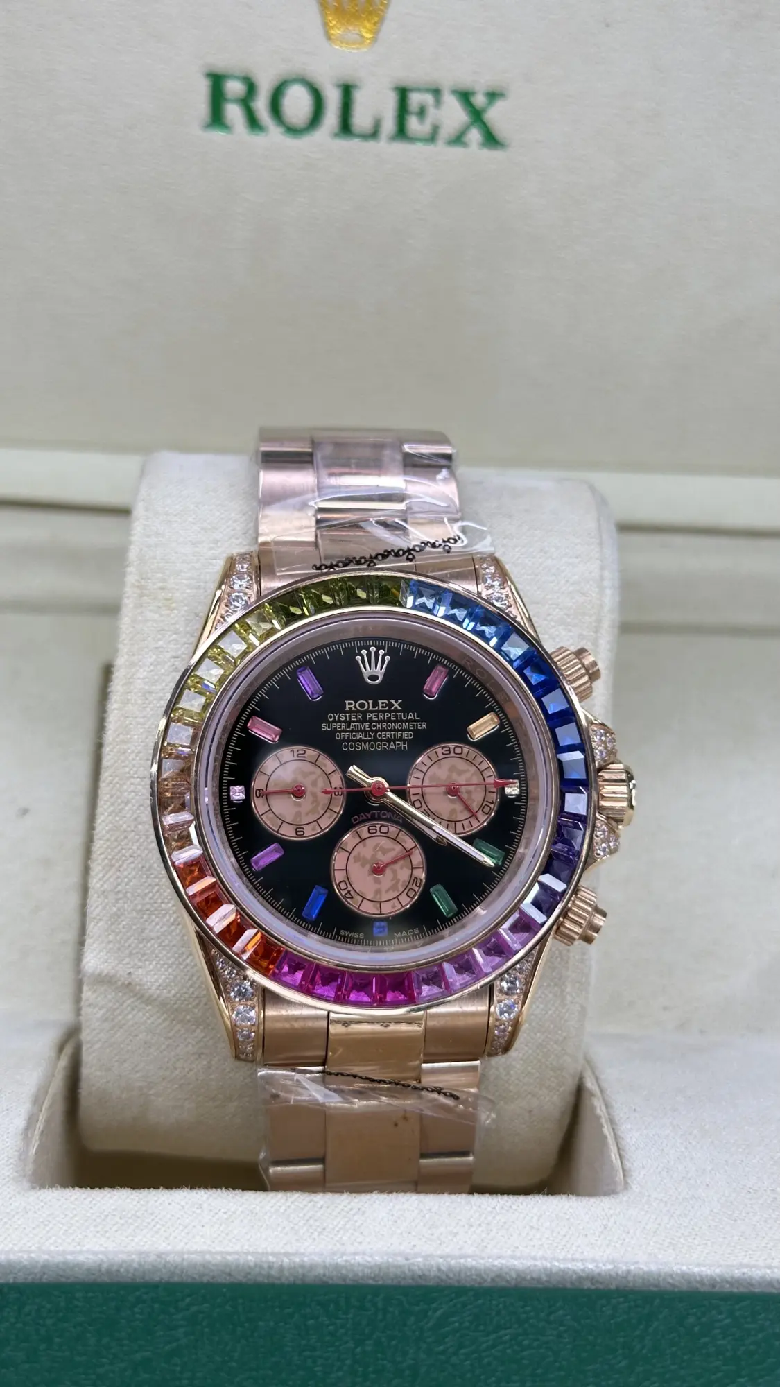 Rolex Daytona Rainbow Gelbgold